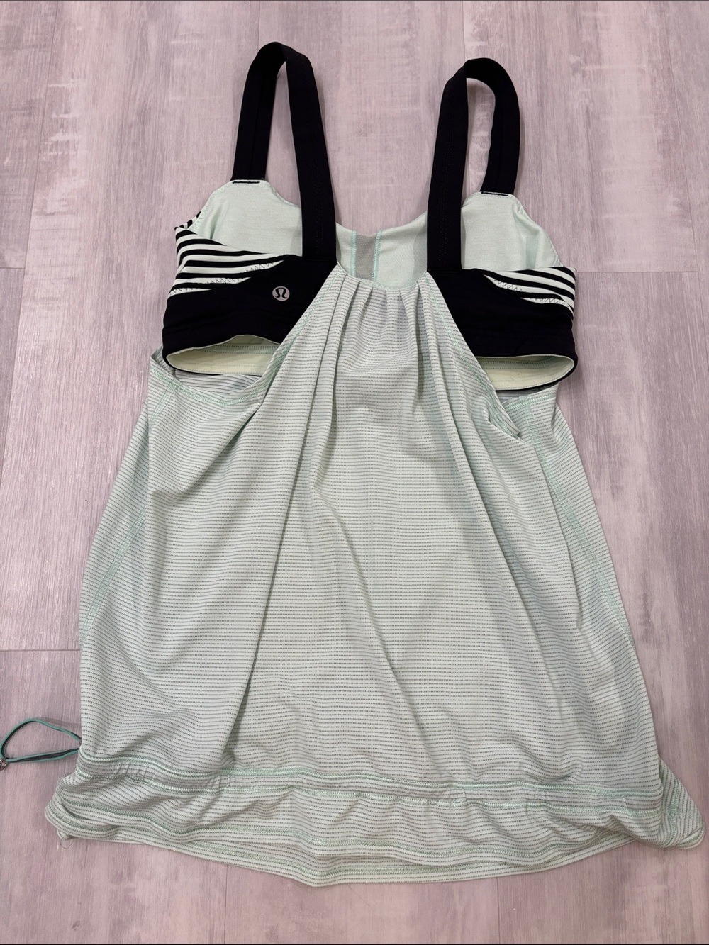 lululemon athletica Black and Mint Striped Tank - Picture 3 of 7